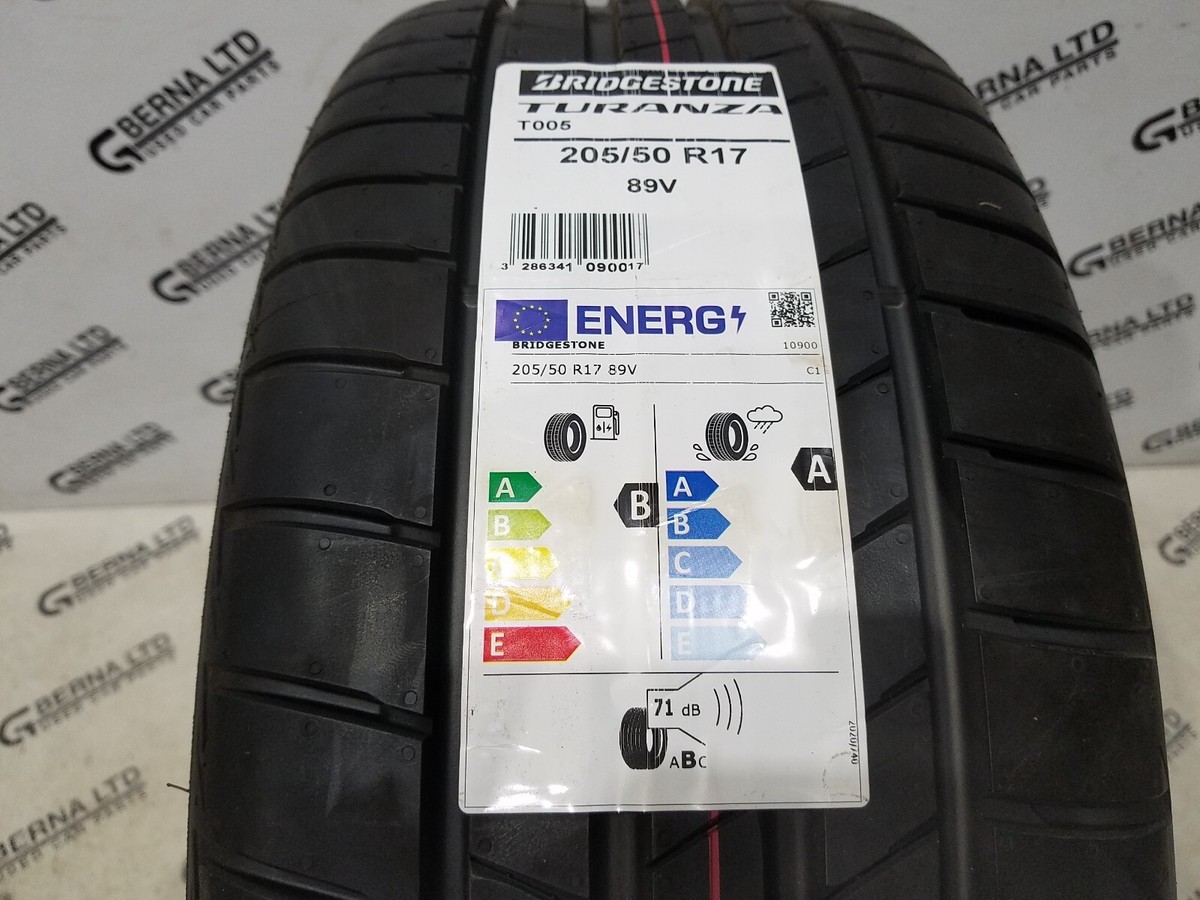 1x BRIDGESTONE TURANZA T005 205/50 R17 17'' 89V WHEEL TYRE