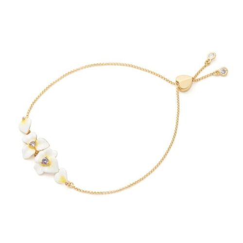 Kate Spade Precious Pansy Enamel Flowers Slider Bracelet - Picture 5 of 11