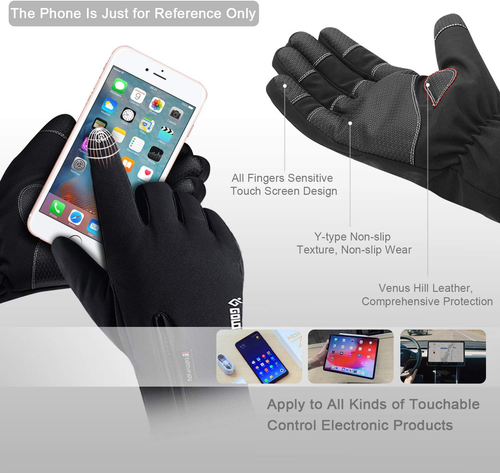 Guantes de invierno 100% impermeables -30°F, cálidos, resistentes al viento, c - Imagen 4 de 12