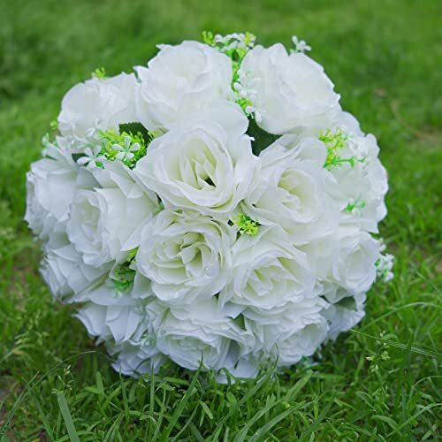 Wedding Bouquets for Bride, Bridal Bridesmaid Bouquet Wedding, Flowers with - Picture 5 of 8