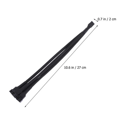 2 PCS Expansionskabel Der Lüfterschnittstelle Lüfteradapter Fan-Erweiterung - Afbeelding 11 van 12
