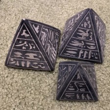 3” Resin SandStone egyptian Pharaoh Pyramid Lot EGYPT 1.7 Pounds 100% Authentic!