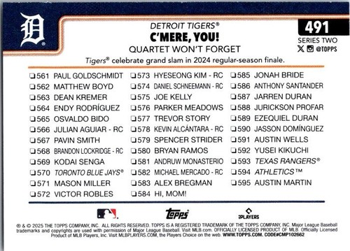 Serie de béisbol Topps 2025 dos - Tú eliges - Completa tu conjunto - #351-500 - Imagen 252 de 266