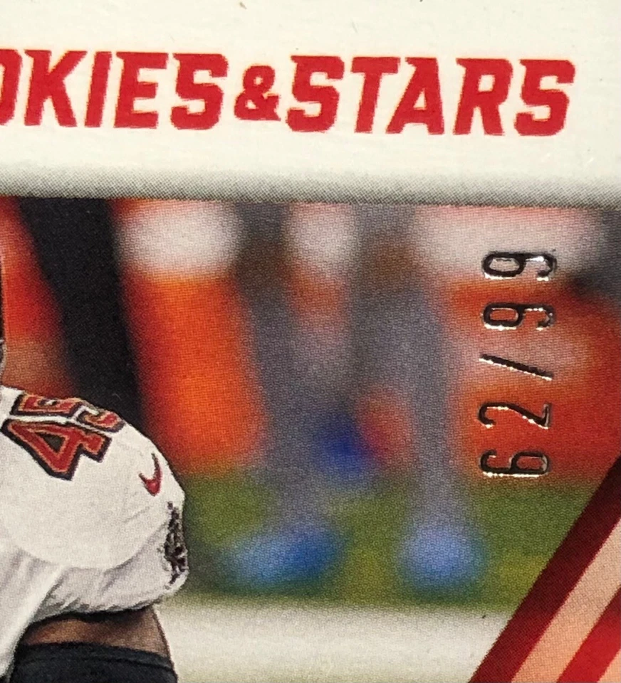 2021 PANINI ROOKIES & STARS DEVIN WHITE, #GAS-DW, AUTO, JERSEY, SERIAL #62/99 - Image 3 of 3