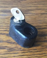 1930s 1940s Ford SPARE TIRE LOCK w/BRIGGS KEY vtg accessory-