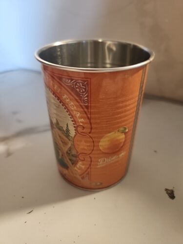 Deep Eddy Ruby Red Grapefruit Vodka Orange Tin Cup Pinup Girl Retro Bar Tin Can - Picture 3 of 12