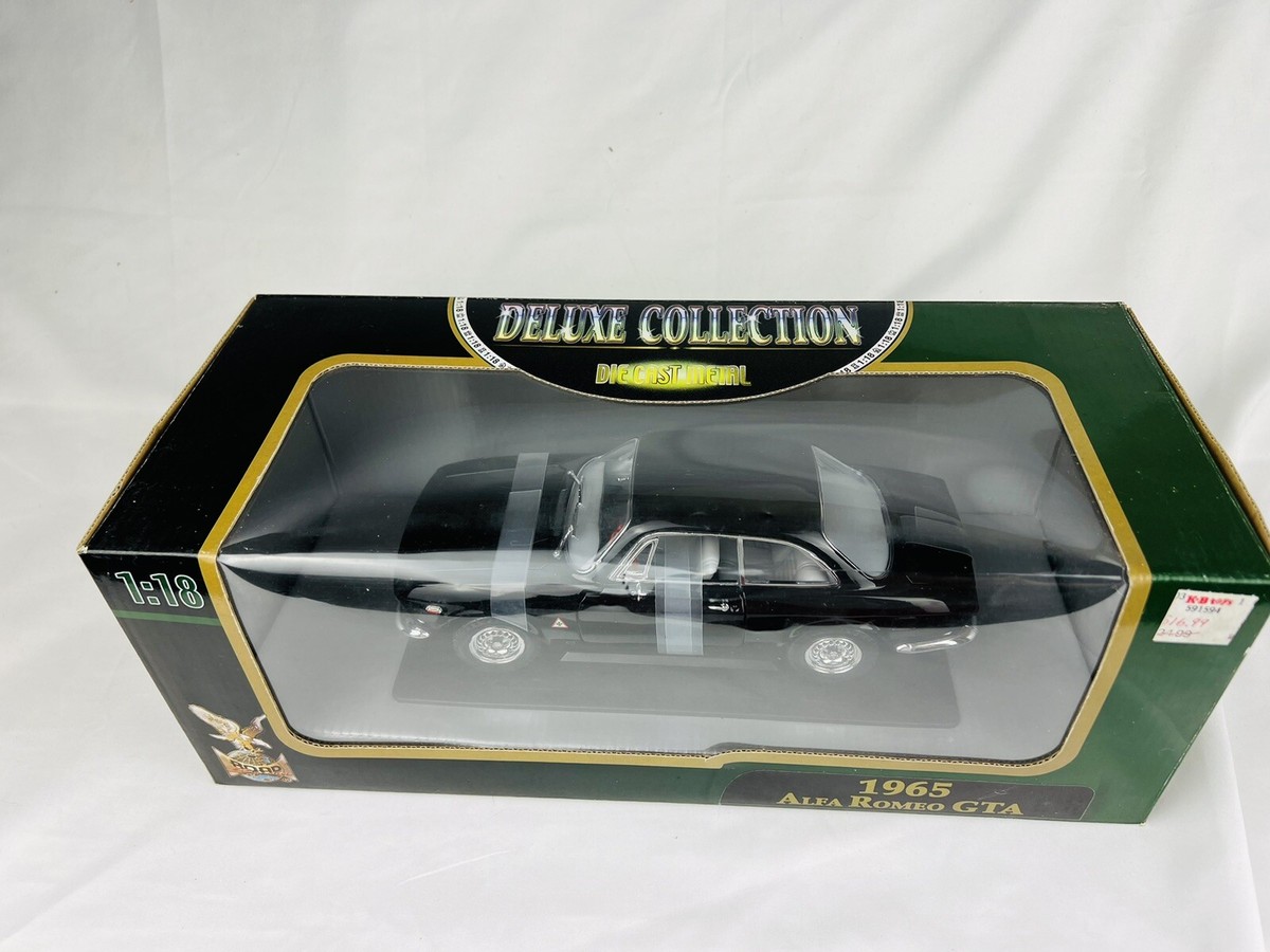DELUXE Road Signature 1965 BLACK Alfa Romeo GTA Diecast Car 1/18