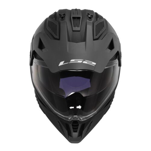 LS2 MX702 PIONEER II ADVENTURE MOTORCYCLE HELMET MATTE BLACK Size Medium - Picture 3 of 4