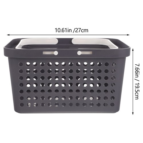 Thickened Storage Basket Shelf Baskets with Handles Multifunctional Stackable - Picture 11 of 12
