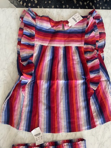 J.Crew Crewcuts Striped Girls Set Size 10 NWT - Picture 2 of 4