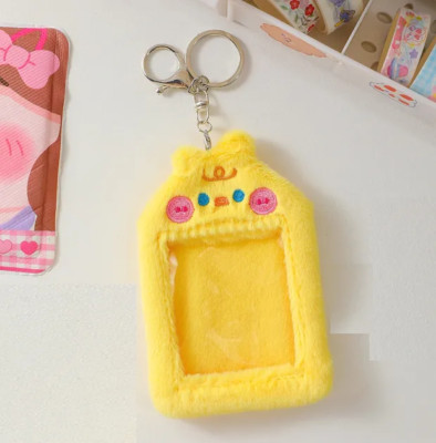 Kawaii Plush Photocard Holder Cute Fluffy Chicken Kpop Idol Protective Case