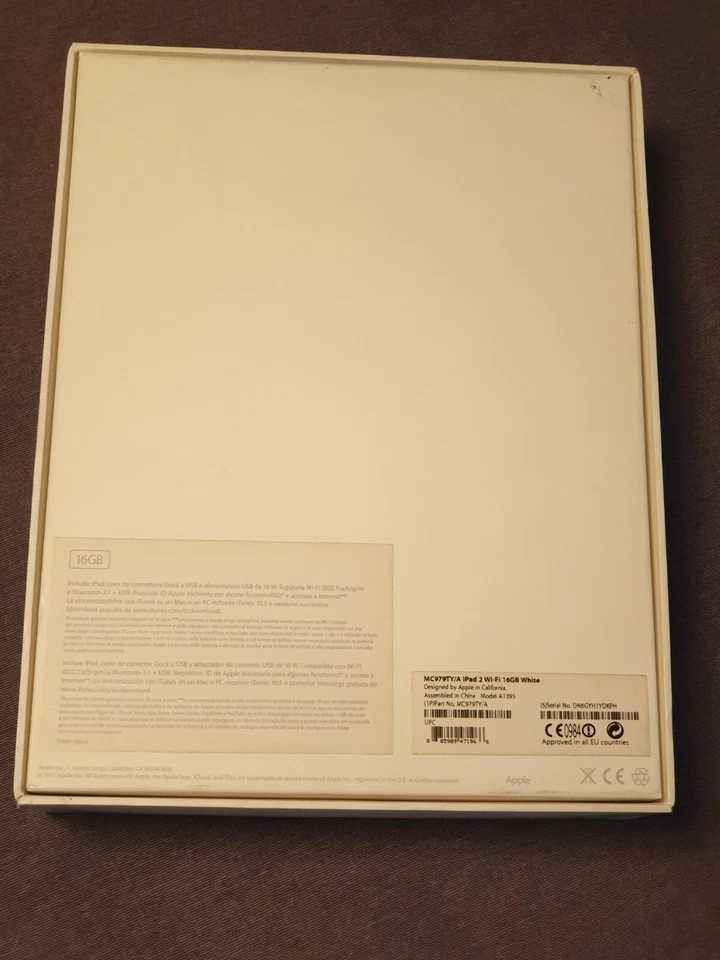 iPad 2 16 Gb caja original APPLE. Vacía. - Imagen 2 de 4