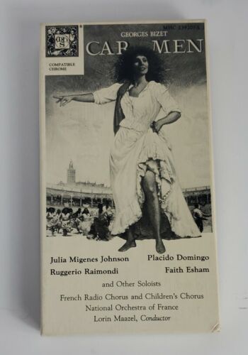 Georges Bizet Carmen Loren Maazeln Placido Domingo MHC 239207A 3-Cassette Box