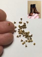 M00890-A MOREZMORE 50 Small Tiny 1.5 mm Brass Eyelets Grommets Doll Mini