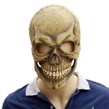 Skeleton Scary Skull Full Head Mask Halloween Cosplay Party Prop Horror Latex