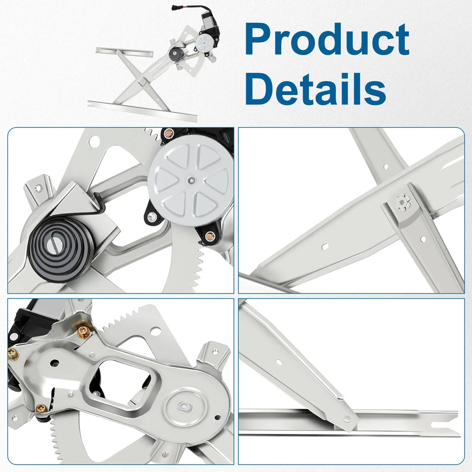 Regulador de ventana delantera izquierda con motor para cabina y chasis F-450 Super Duty 1999-2003 Foto 2 de 4