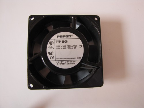 TYP 3906 Axial flow fan 92*92*25MM 115V 50Hz/60Hz 11W/9W PAPST - 第 1/3 張圖片