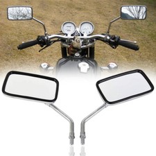Chrome Rectangle Motorcycle Rearview Mirror 10mm For Suzuki Gz250 Gz 250 Tu250 X Chrome Rectangle Motorcycle Rearview Mirror 10mm For Suzuki Gz250 Gz 250 Tu250 X