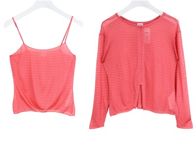 Armani Collezioni Bluse Damen US 8 Transparentes Top Abnehmbare Futter Pink