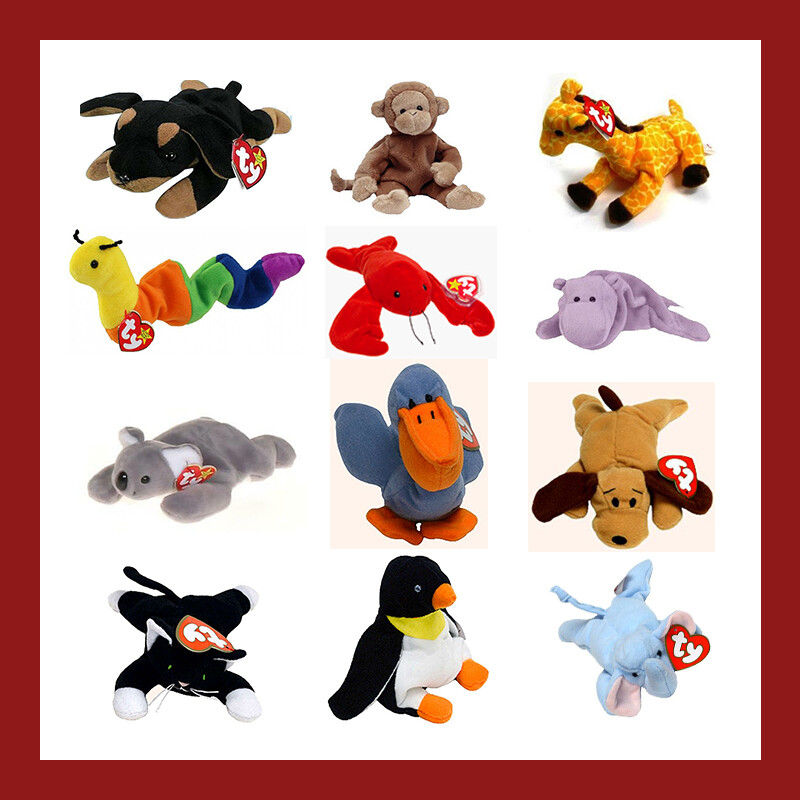 McDonalds 1998 Happy Meal Ty Toy Animal Set of 12 New in