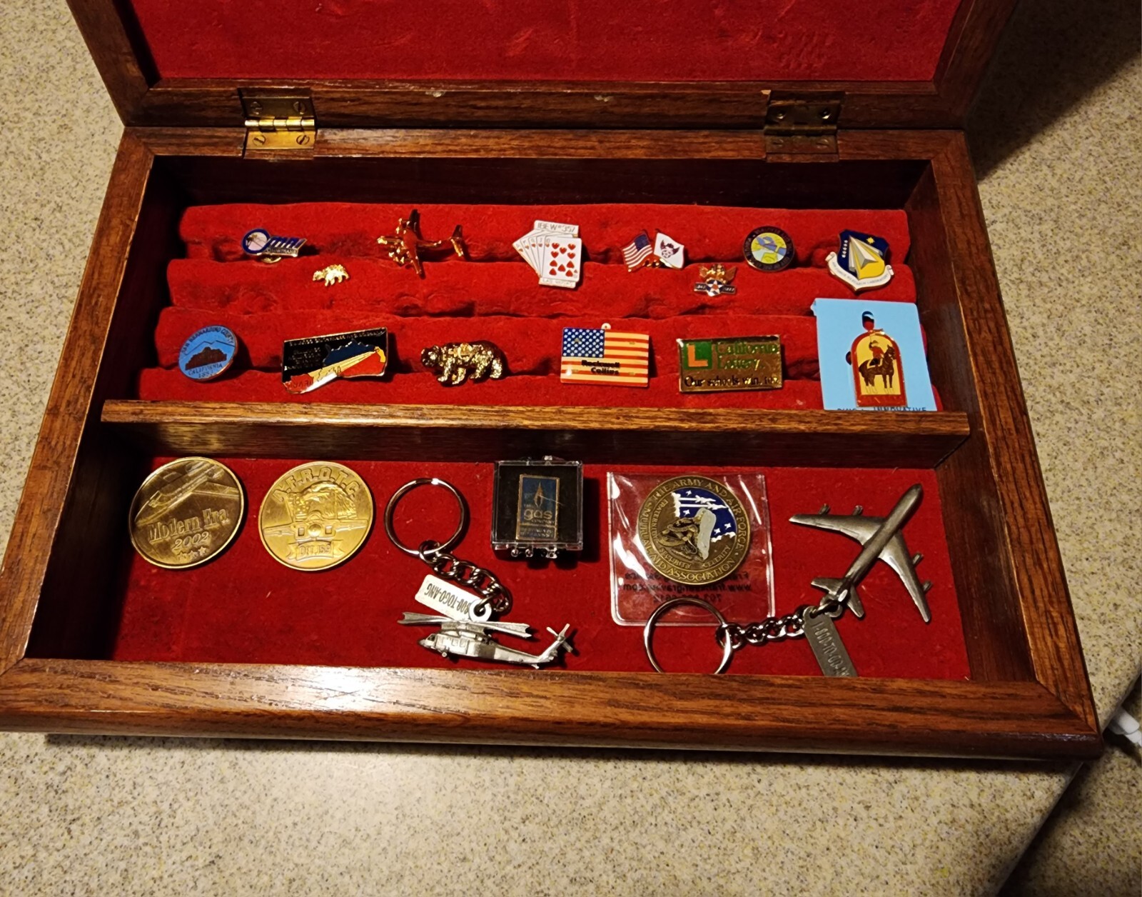 Vintage Box With Air Force Pins