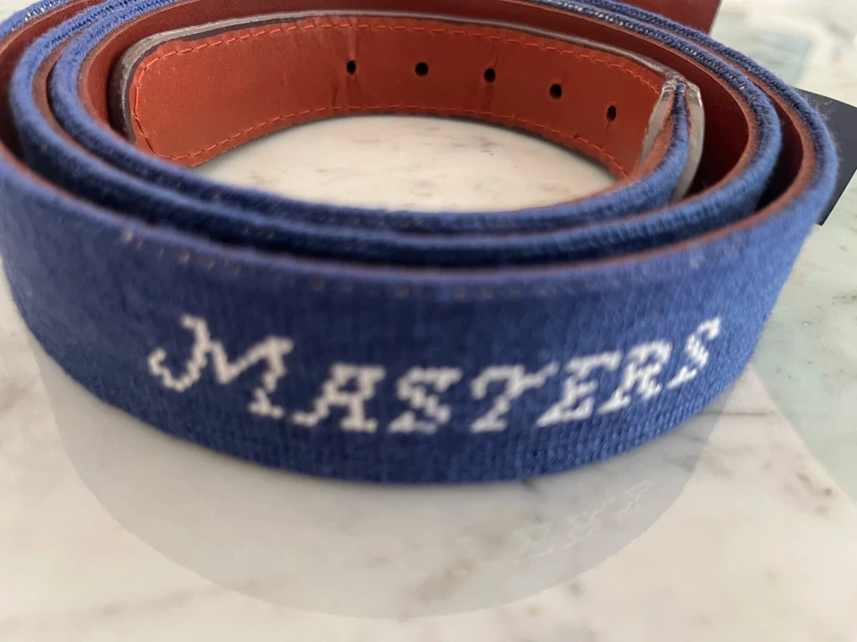 Cinturón para hombre cosido a mano Smathers & Branson Icons of The Masters talla 46 nuevo con etiquetas Foto 3 de 4