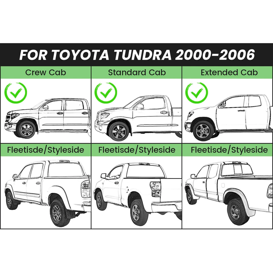 Conjunto de parachoques trasero completo de acero negro para Toyota Tundra 2000-2005 2006 Foto 4 de 4