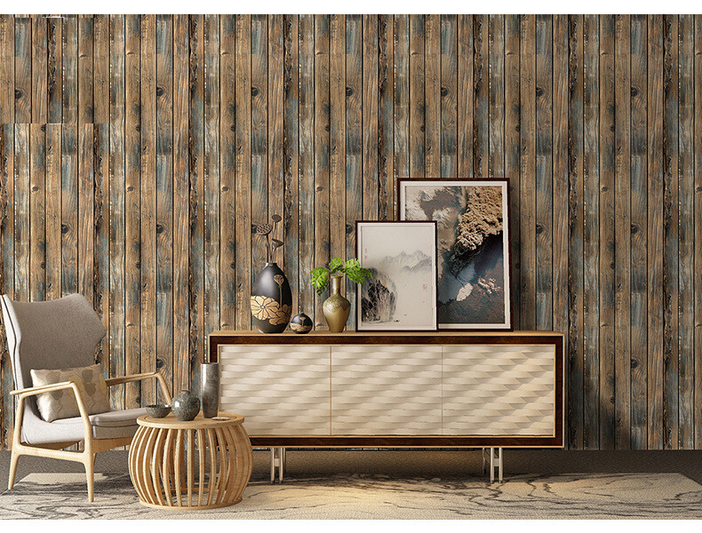 Self-Adhesive Brown Wood Grain Contact Paper – 17.7"x78.7" – Peel And Stick Wallpaper - View #3