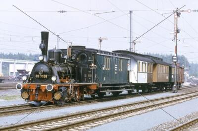 Dampflok-Dia · 89 7159 (preuß. T 3) · DRG · Nürnberg-Langwasser · 1985
