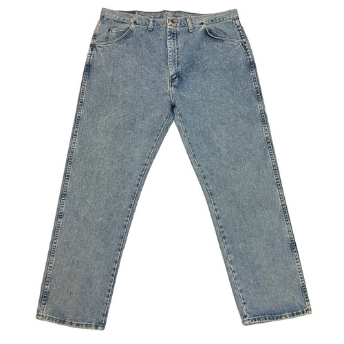 Vintage Wrangler Jeans Regular Fit Blue Mens 38W 30L Made in USA Denim - Picture 2 of 14