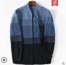 Men's Knitted Cardigan Sweater Lining Tops Jacket Coat Thicken Casual Fashion OL