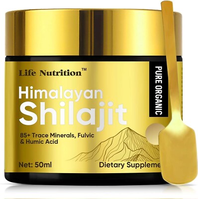 Life Nutrition Himalayan Shilajit Resin 50g Pure Lab Tested Vegan