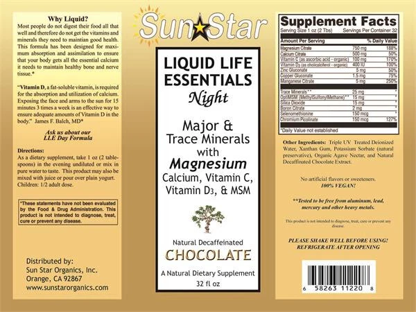 Multivitamínico Líquido - Vitaminas Nocturnas - 32oz - Chocolate (2 PACK) Foto 2 de 2