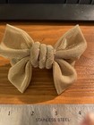  VTG 80s & 90s Hair Barrette Gold Bow 4" X 3"  — photo 1