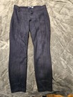 Old Navy Stevie Womens Navy Blue Suede Pants Size L Skinny Leg Stretch — photo 1
