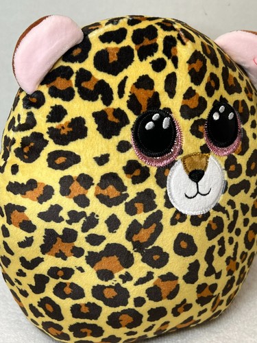 2021 TY Squish-a-Boos LIVVIE the Leopard Cushion Pillow Plush (Small Size 10") - Picture 3 of 9