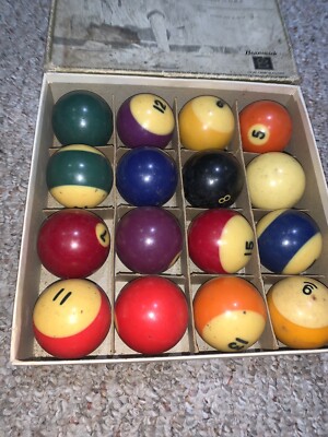 ビリヤード Brunswick Premier Pocket Billiard Balls Vintage Brunswick Premier Pocket Billiard Balls With Box | eBay