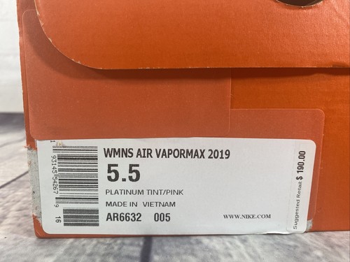 Nike Air VaporMax 2019 South Beach Pink Shoes AR6632-005 Women’s Size 5.5 NEW - Picture 12 of 12