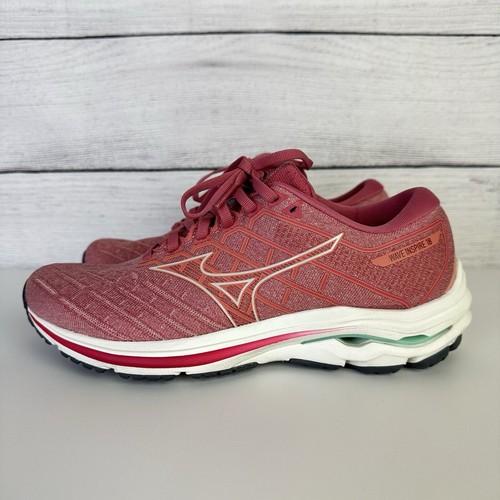 Mizuno Wave Inspire 18 Pink Rosette Snow White Running Shoes Women’s Size 7.5 US - 第 5/11 張圖片