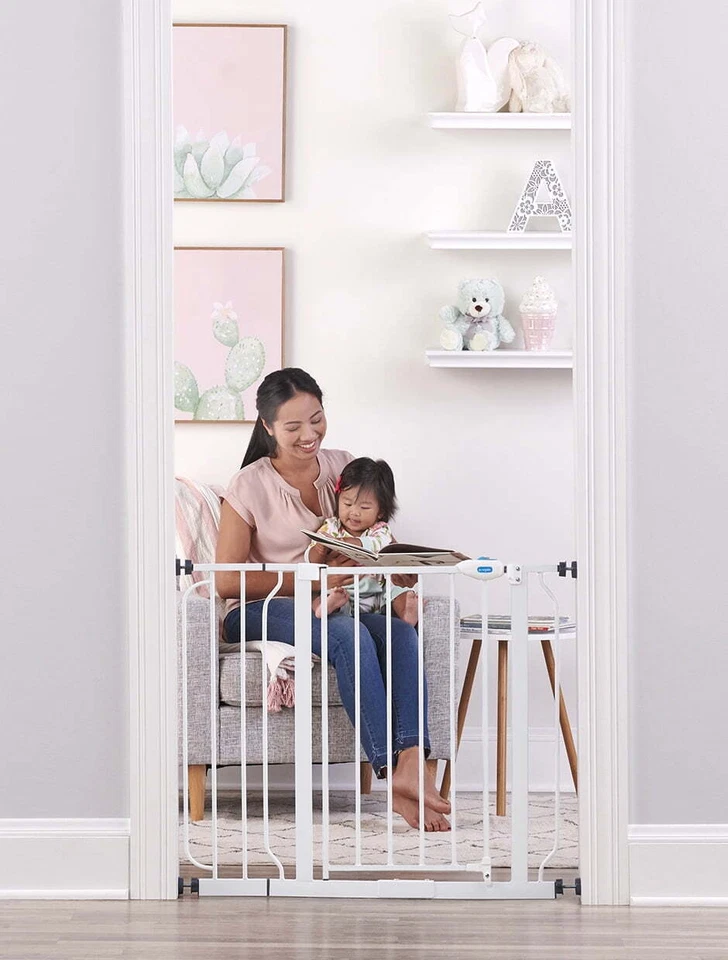 Durable Extra Wide Baby Gate W/ Walk Through Door for Ages 6 To 24 Months Gates - Image 3 of 4