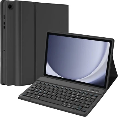 Housse Pour Samsung Galaxy Tab A9+ Plus 11" 2023 Avec Clavier Bluetooth Noir - Photo 1/4