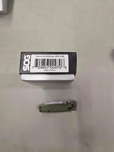 SOG Terminus XR Lock Folding Knife OD Olive Green G10 Handle - Picture 5 of 7