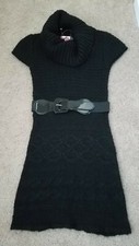 juniors say what brand black sweater dress size small new 