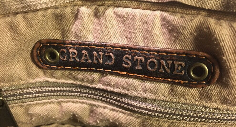 Grand Stone Shoulder Bag/school Bag Thick Nice Durable Beige Grand Stone Shoulder Bag/school Bag Thick Nice Durable Beige