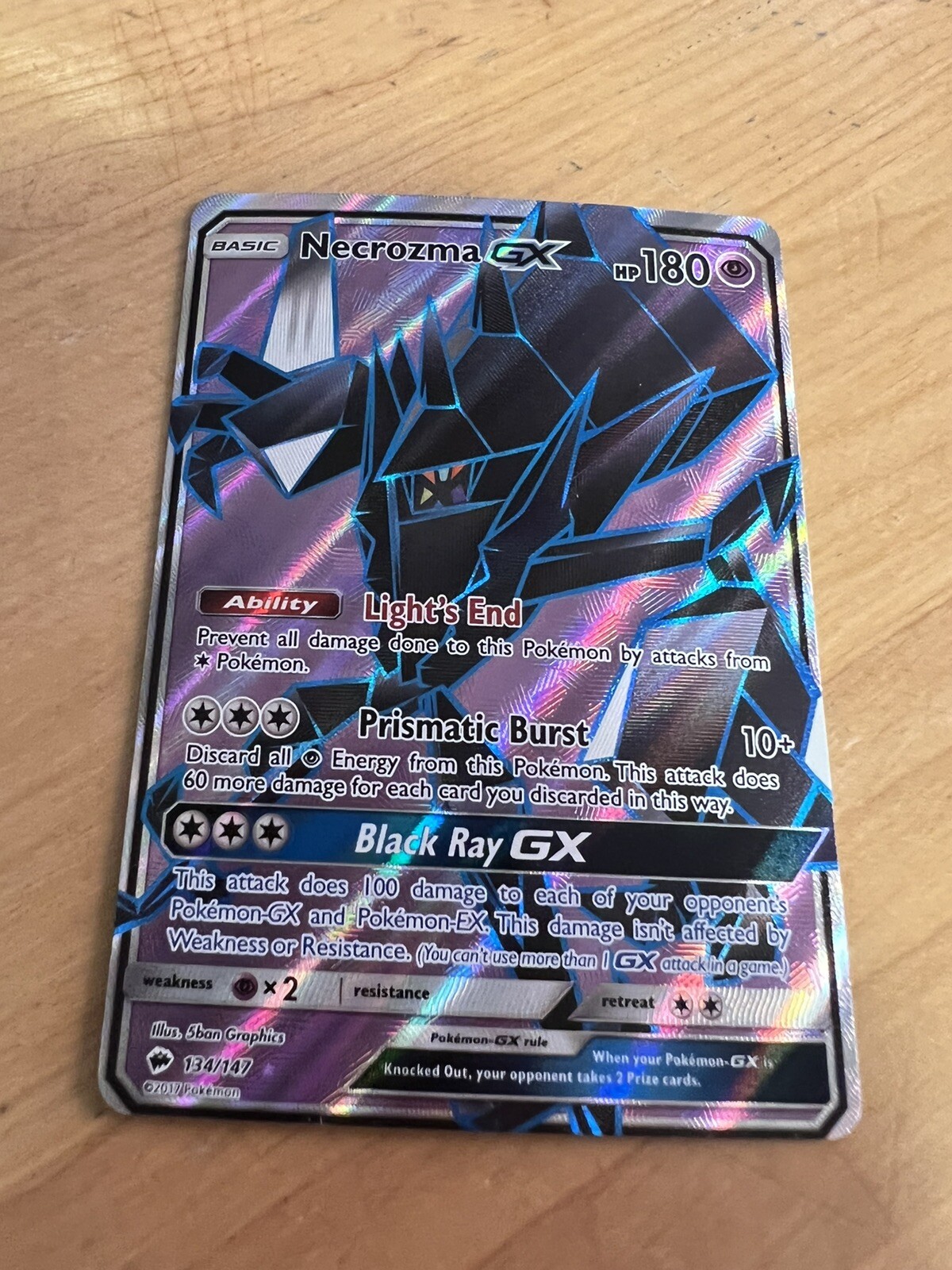 Necrozma GX Full Art Rare - 134/147 Burning Shadows - Pokemon TCG - Mint/NM