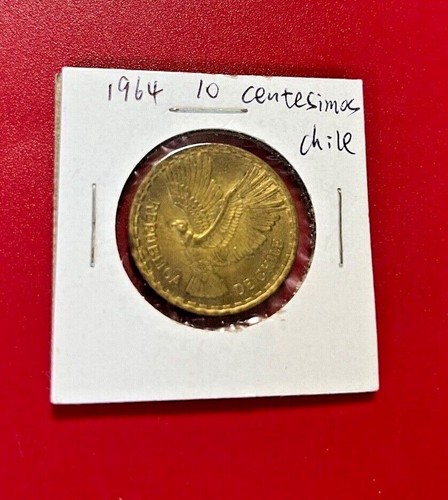 1964 10 CENTESIMOS CHILE COIN - NICE WORLD COIN !!!
