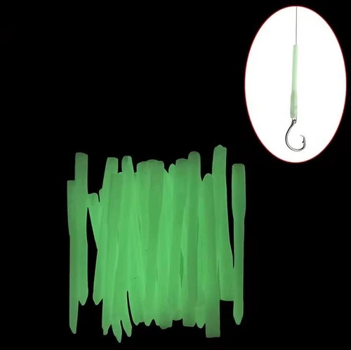 50 3" Glow Crimp Protector Sleeve Fishing Rigging Leader up to 2.0mm UV Luminous