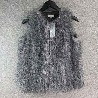 Amanda Charles Vest Womens US XS / AUS Small Grey Faux Fur NEW 17330