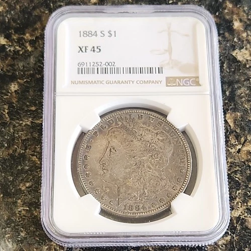 Morgan Dollar 1884 San Francisco $1 Silver NGC XF 45