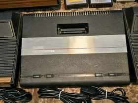 Atari 2600A (2) & 7800 Pro System Lot w Game Center 39 Games Joystick Paddles 